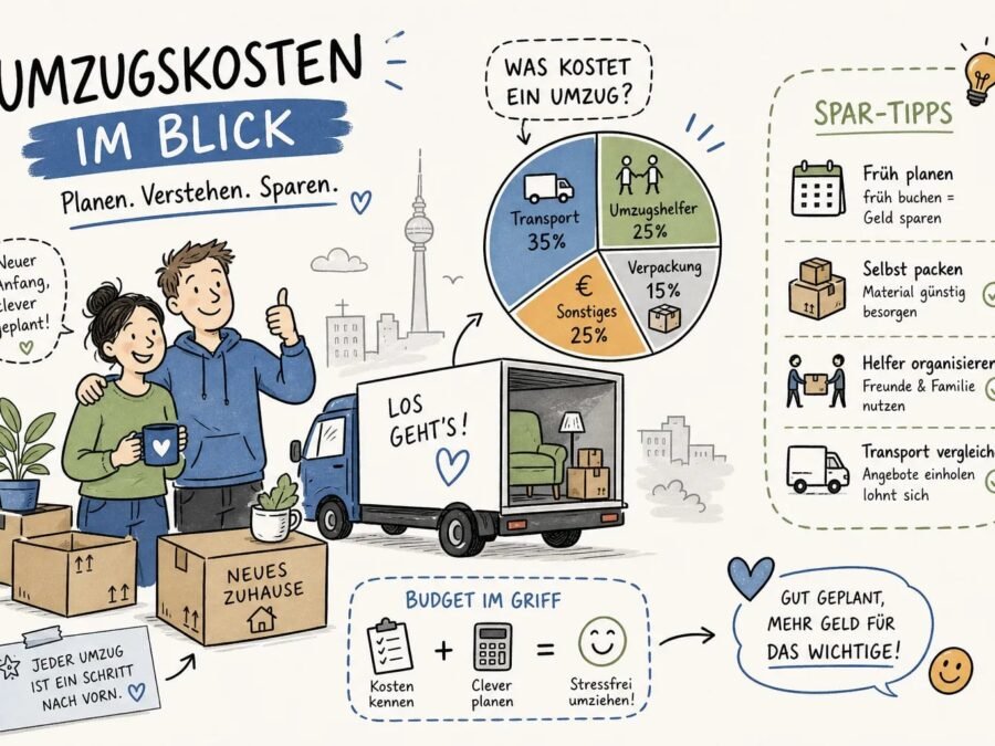 Umzugskosten in Deutschland: Leitfaden, Budget & Spartipps