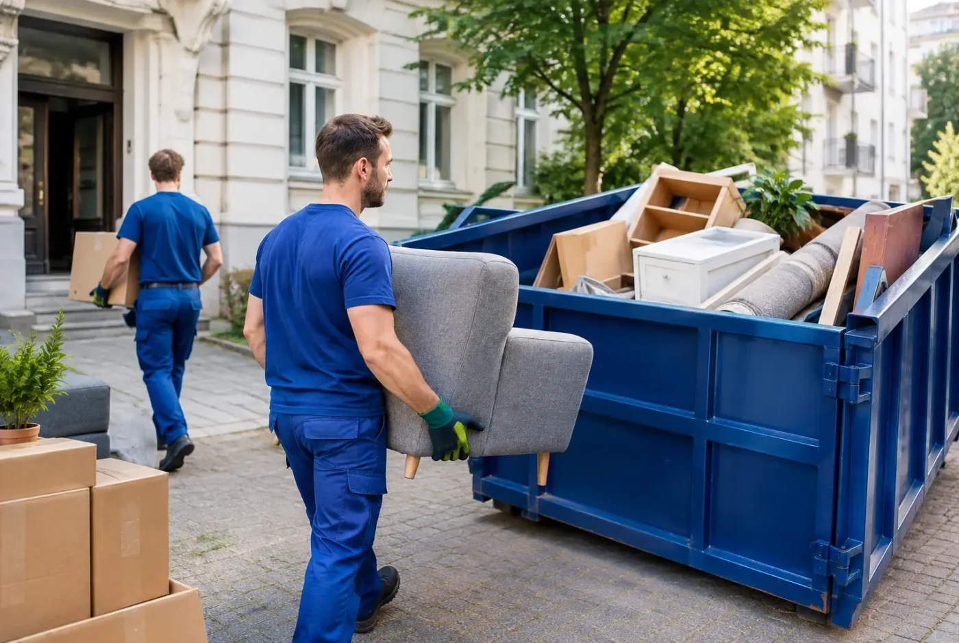 Container für Entrümpelung: Kosten im Überblick